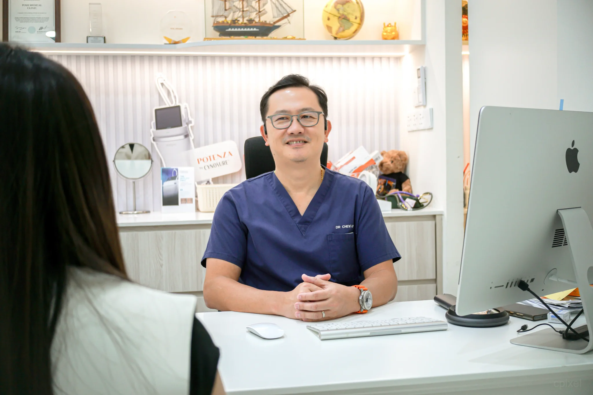 Doctor consultation at desk